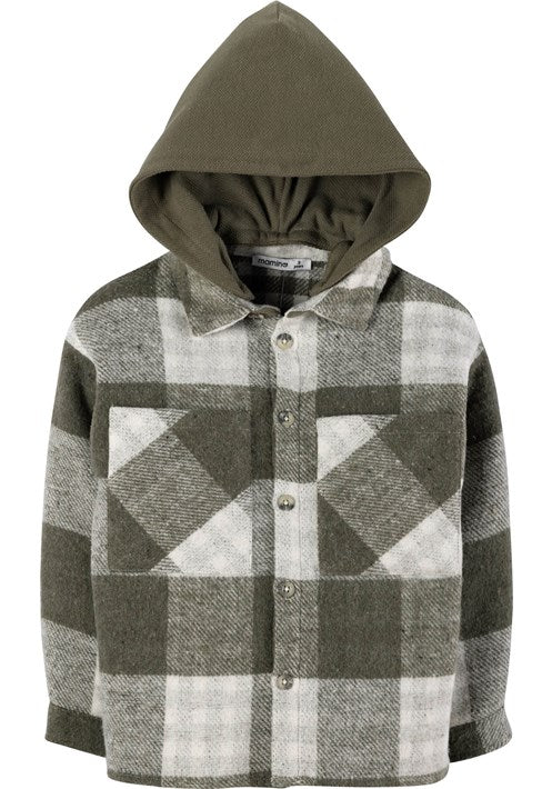 Hooded Plaid Shirt